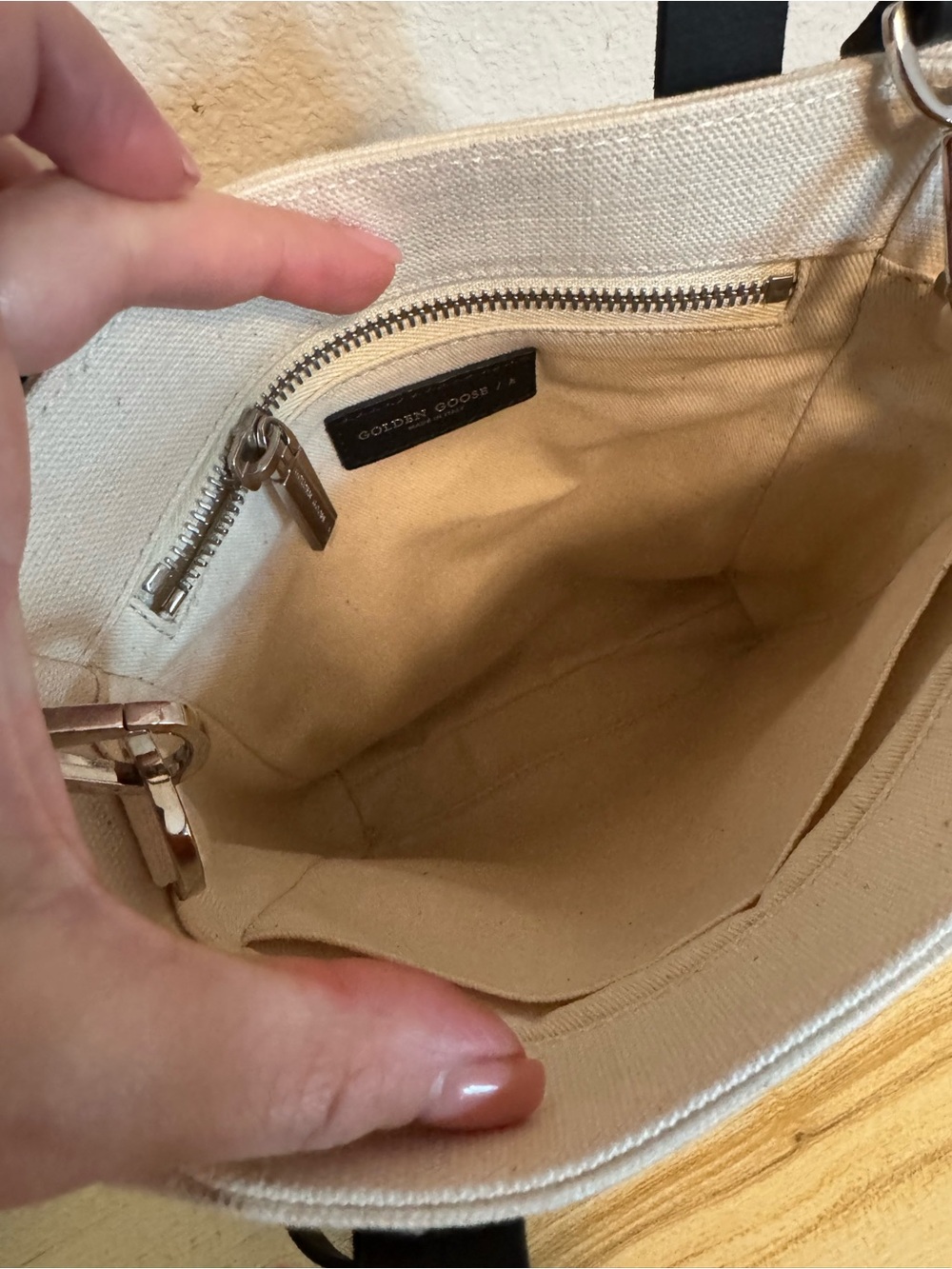 NWT a Golden Goose California Mini Canvas & Leather Tote - Picture 8 of 12